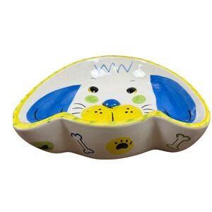 Vintage Natural Wonders Ceramic Dog Bowl Dish Novelty Puppy Decor